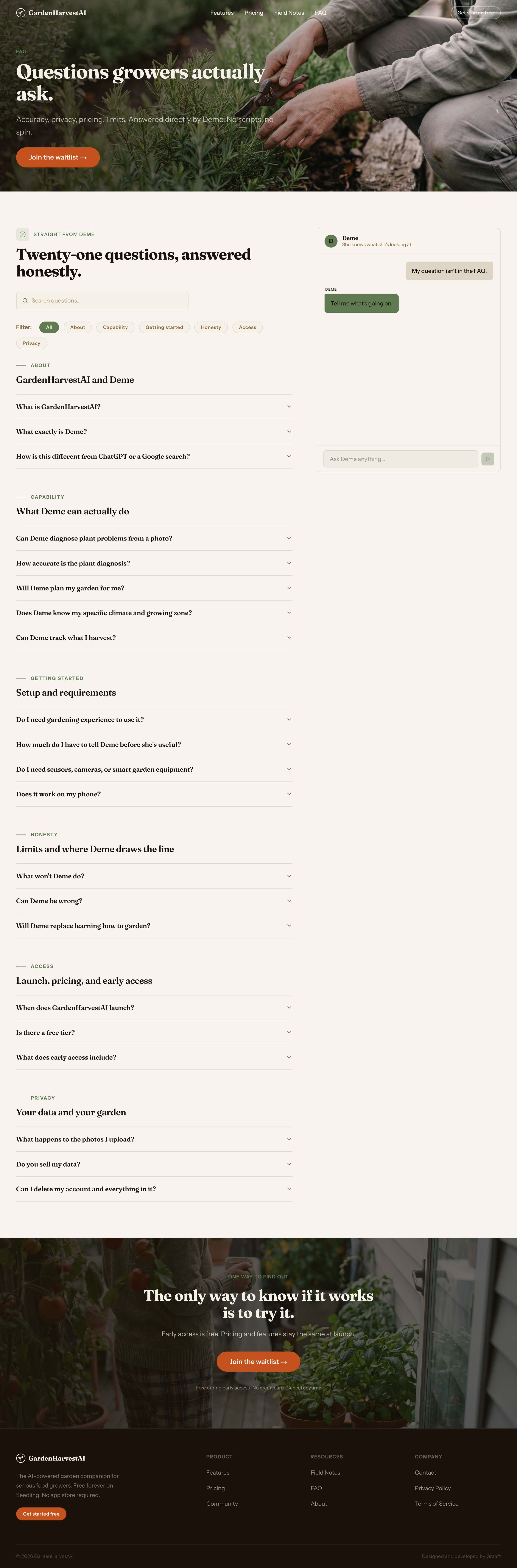 Questions, and Deme