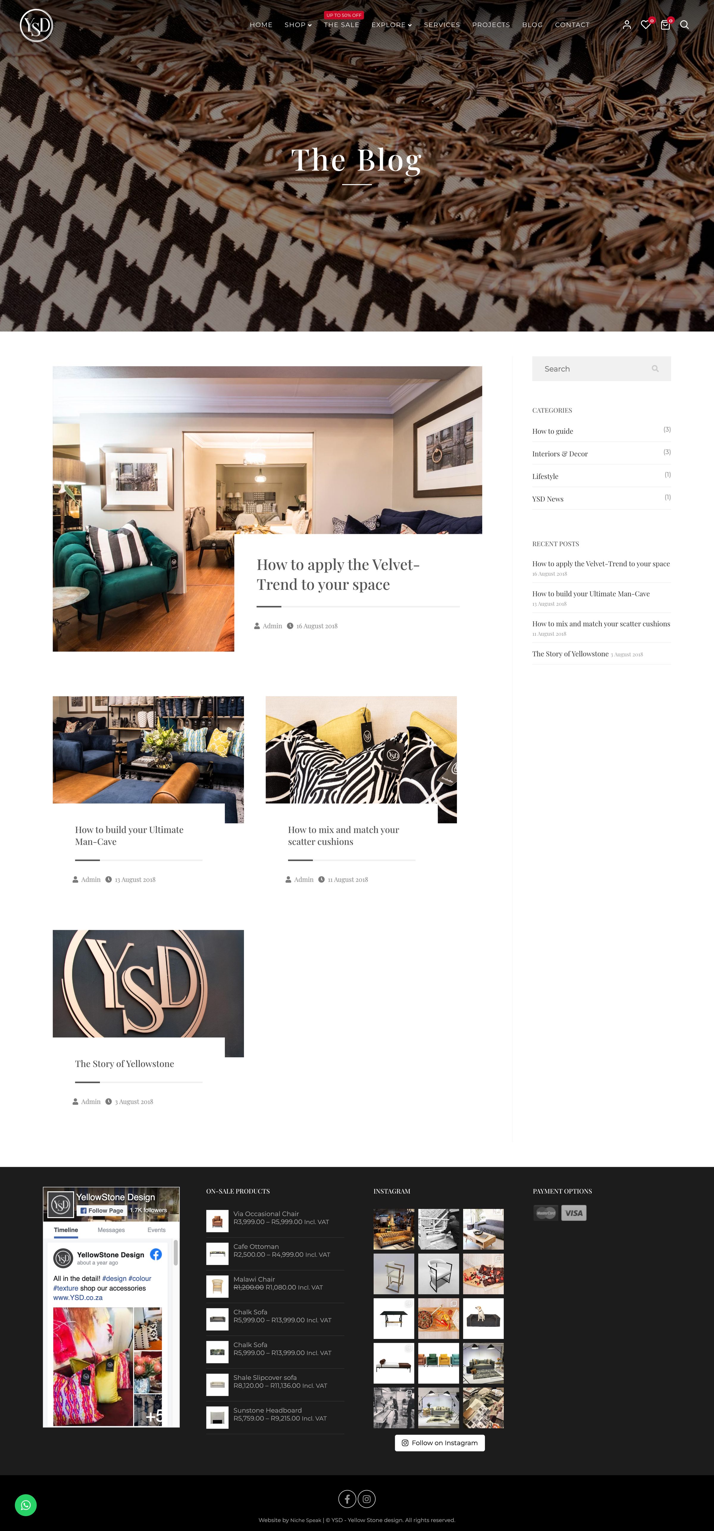 The Blog. Trend writing, searchable by subject.